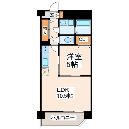 長嶺四ツ角 徒歩1分 10階の物件間取画像